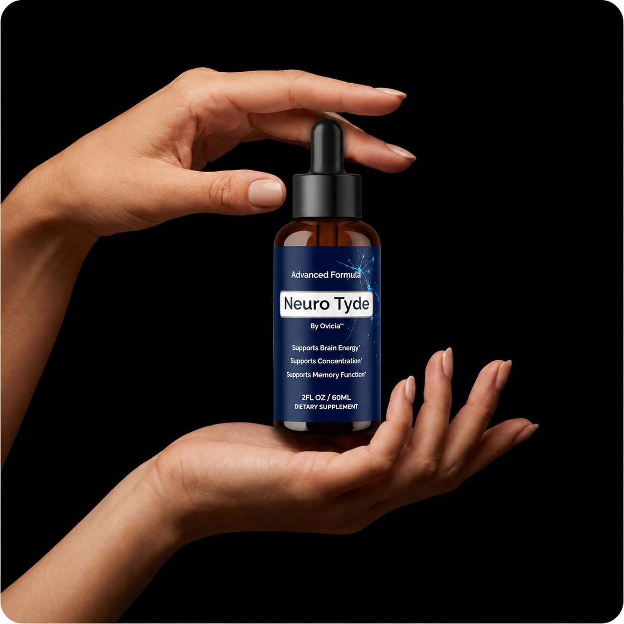 Person holding NeuroTyde bottle